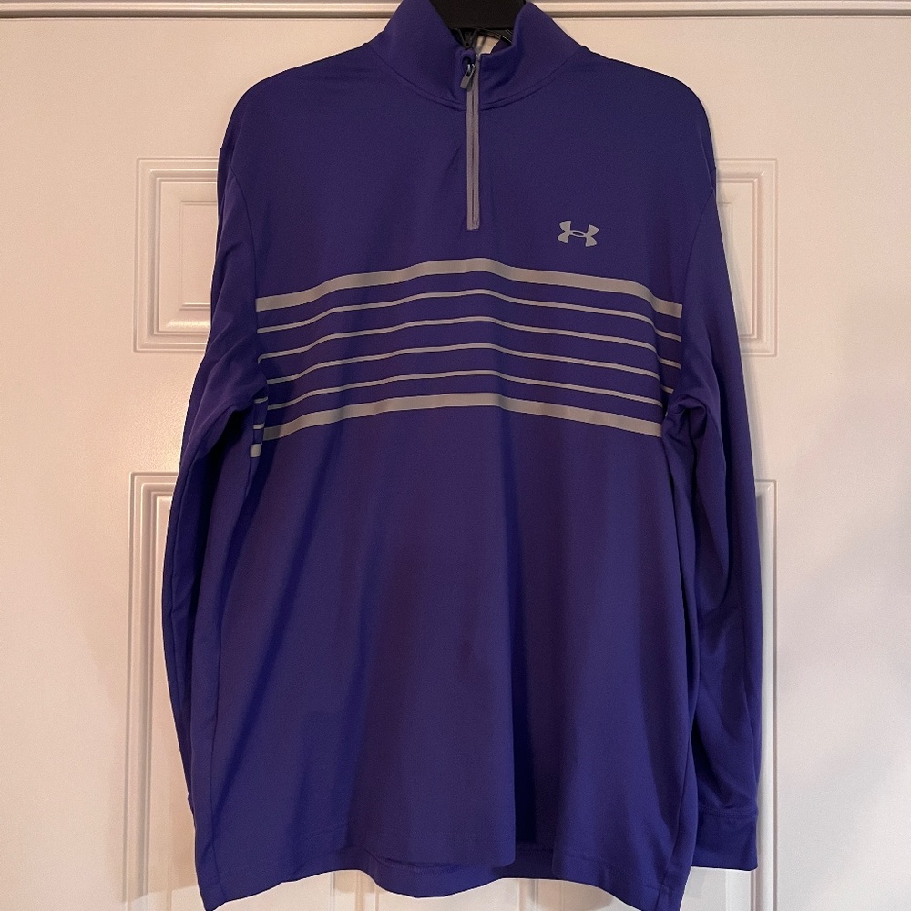 Under Armour Quarter 1/4 Zip Pullover - Purple (M)
